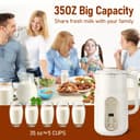 Nut Milk Maker, AlfaBot N2 Automatic Almond Milk Machine for Homemade Plant-Based Milk, Oat, Soy, Yogurt and Dairy Free Beverages, 35 OZ Soy Milk Maker with Delay Setting and Self Cleaning - 3