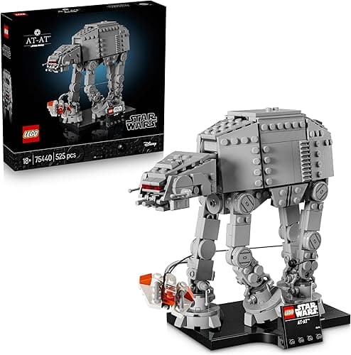 LEGO Star Wars 75440 AT-AT Building Set for Adults - Display Model Kit w/Snowspeeder, Stand & Nameplate - Shelf Decor Idea - Collectible Gift for The Empire Strikes Back Fans