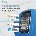 Shelly Power Strip 4 Gen4 Smart Wi-Fi Power Strip 4 Way Power Measurement, 16A Total, 3500W, Timer, Zigbee, Google, Alexa, Siri, No Hub Needed, Matte Black - 7