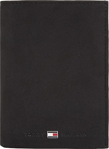 Tommy Hilfiger Men’s Johnson Wallet with Coin Pocket, Bla…