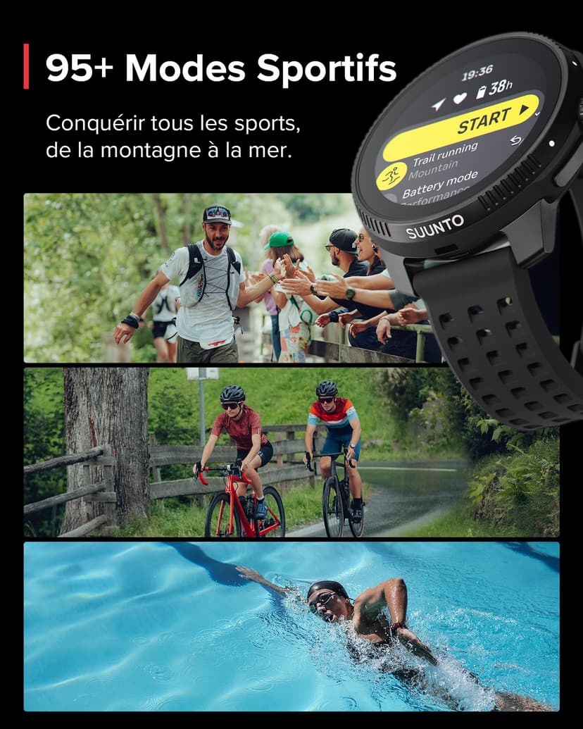 SUUNTO Race GPS Sports Watch, Smartwatch for Multisport Training Workout, AMOLED Touch screen & Digital Crown, Advanced Health & Recovery Supports, 26-Day Battery Life, Dual-GNSS, Offline Map, Black - 8