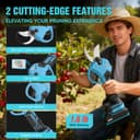 Sécateur Électrique Sans Fil 40 mm, Secateur Electrique avec Batterie 3000mAh, Lames Sharp SK5, Moteur Sans Balais, Écran LED, Sécateur sur Batterie pour Vigne, Olivier, Arbre Fruitier, Jardinage - 2