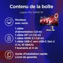 Lenovo Legion Pro 34WD-10 - Écran Gaming de 34" Incurvé avec Eyesafe (WQHD, OLED, 240Hz, 0.03ms, HDMI+DP, Cable DP, AMD FreeSync Premium Pro, Haut-parleurs) Réglage en Inclinaison - Noir-Blanc - 8