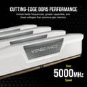 CORSAIR VENGEANCE DDR5 RAM 32GB (2x16GB) Up to 6400MHz CL36-48-48-104 1.35V AMD EXPO Intel XMP 3.0 Desktop Computer Memory – White (CMK32GX5M2B6400Z36W) - 3