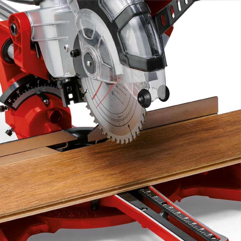 Einhell Dual Bevel Sliding Mitre Saw 1800W, +/-45° Mitre, +/-47° Bevel Saw with 48T Blade for Cutting Wood, Dust Extraction, Laser, Suitable for Materials Such as Wood, Coated Boards or Plastic - 4