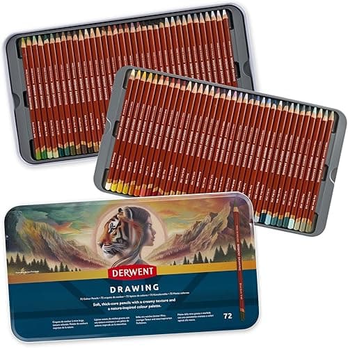 Crayons à dessin Derwent, coffret de 72 dans une boîte en…