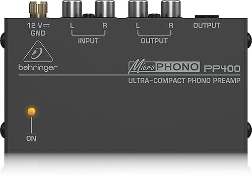 Behringer MICROPHONO PP400 Phono Preamp, Multi, 1 Paquet / S, RCA