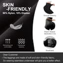 Anti-Cellulite Leggings, Sports Leggings Butt Push Up for Women, Leggings Women's Opaque Compression Sports Trousers, High Waist Yoga Pilates, black, M - 4