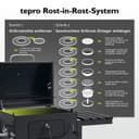 tepro Grillwagen Toronto Click Charcoal Barbecue, Anthracite/Stainless Steel, 56 x 41.5 cm - 8