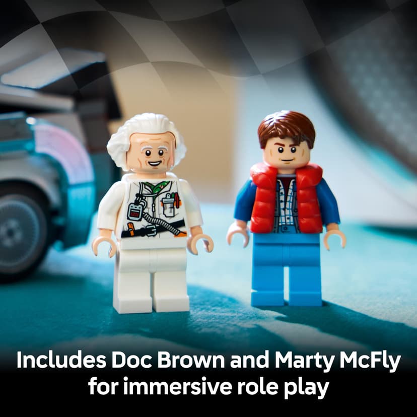 LEGO Speed Champions Time Machine from Back to the Future Toy - Car Model Kit w/Doc Brown & Marty McFly Minifigures - Gift for 9+ Year Old Boys, Girls & Movie Fans - 77256 - 6