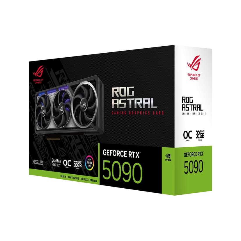 ASUS ROG Astral GeForce RTX 5090 32GB GDDR7 OC Gaming Graphics Card (PCIe 5.0, 2x HDMI, 3x DisplayPort, 3.8-slot, 4 Fans Patented Cooling Tech for Lower Temps Noise, NVIDIA DLSS4, 8K Resolution, ARGB) - 8
