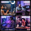 G1 Neo Audio Mixer, Gaming Audio Mixer, RGB Sound Card for XLR Microphone, Streaming Audio Interface, 48V Phantom Power, Custom Sound Effects - 8