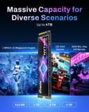 BIWIN Black Opal NV7400 1TB SSD, up to 7450MB/s Read Speed Gen4x4 NVMe M.2 2280, Internal PCIe 4.0 Solid State Drive for Gaming, PS5 Ready, Laptop and Desktop - 7