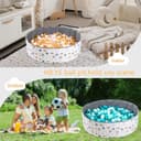 HB.YE Ball Pit for Babies and Toddlers Ball Pool Foldable Playground for Children's Room upgraded kids ball pit play yard Animal design |Gray 100 cm - 7