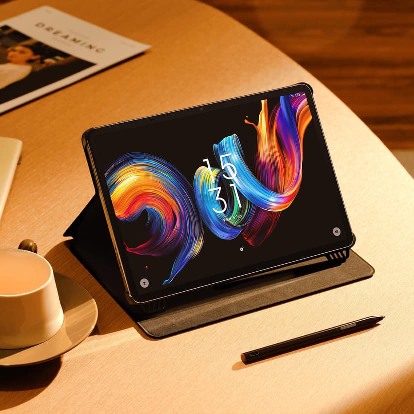 TCL Tablet Case for NXTPAPER 11 Plus – Slim PU Leather Flip Cover with 3 Adjustable Angles, Magnetic Stylus Holder & Auto Sleep/Wake Function – Black - 4