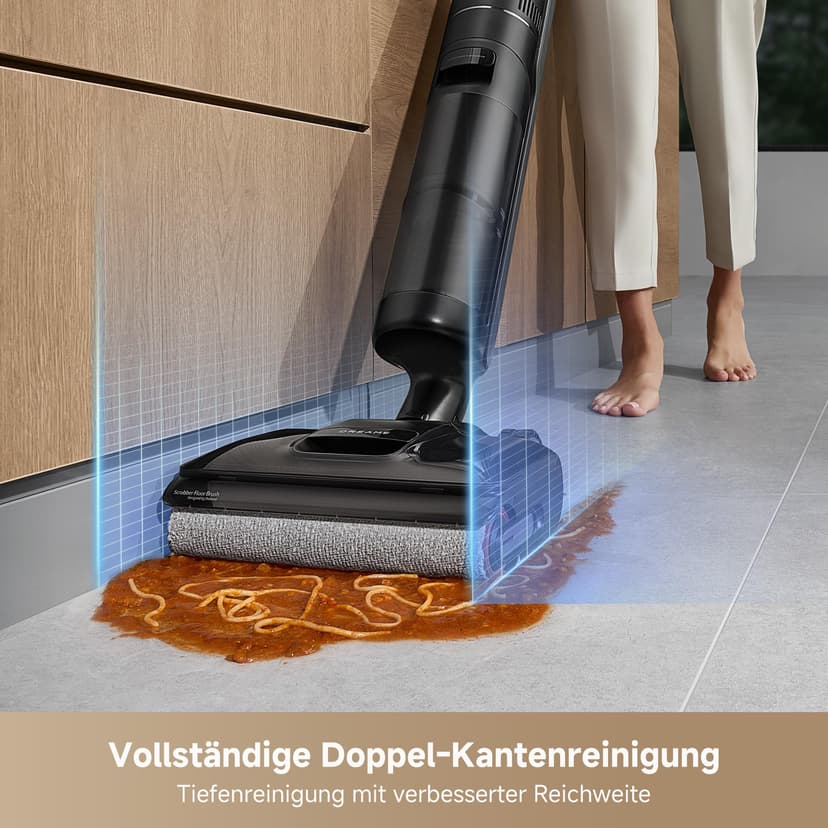 dreame H12 Pro FlexReach Aspirateur Laveur, portée à Plat à 180°, séchage 5 Min, Aspiration 18 000 Pa, Lavage à Chaud à 90 °C, Nettoyage Deux Bords, 50 Minutes de Nettoyage - 7