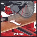 Einhell TC-SM 2531/2 U Pull Miter Saw (1900 W, 4,800 RPM, Ø254 x ø30 mm Saw Blade, Laser, Tilting Saw Head, Including HM Saw Blade), red - 6