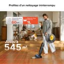 roborock F25 ACE Pro Aspirateur Laveur sans Fil, 25000Pa, JetFoaming Anti-Taches, Brosse Anti-Emmêlement, Design 180° à Plat, Auto-Nettoyage Eau Chaude & Séchage, 60 Min - 7
