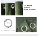 MIULEE Olive Green Velvet Curtains for Bedroom 2 Panel Set 96 Inch Drop Curtains, Soft Elegent Home Decor Velvet Curtain Living Room, Sun Blocking Room Darkening Thermal Eyelet Curtain 55x96 Inch - 5