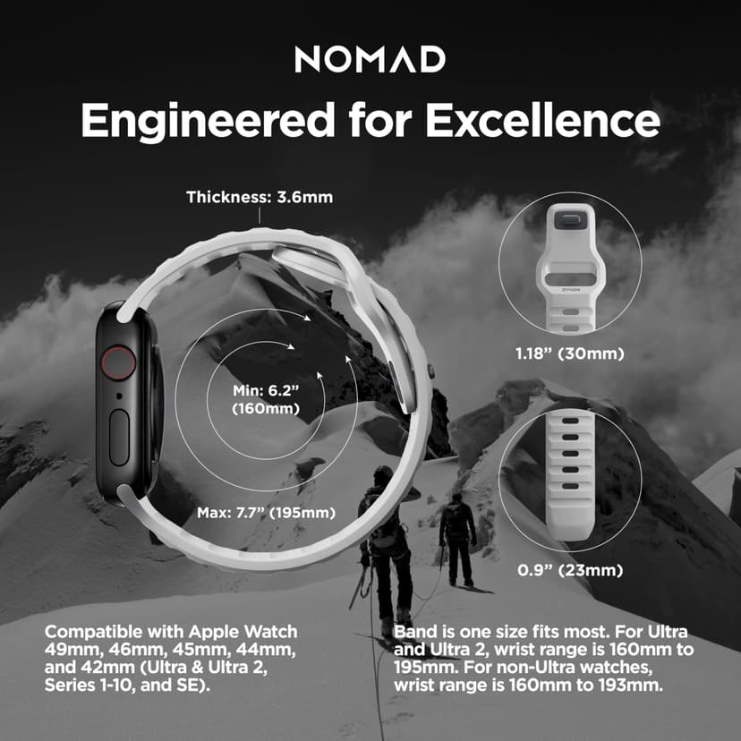NOMAD Sport Band 42/44/45/49mm Lunar Gray - 3