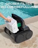 (Upgrade) Robot Piscine sans Fil WYBOT C1-01 Robot Piscine pour Piscines Enterrées & Hors Sol - Nettoyeur 4-en-1 Paroi & Ligne d'eau 150min/150m², Navigation Intelligente, App-Noir Encre - 5