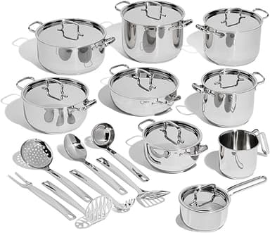 Lagostina Sfiziosa Batterie Cuisine en Acier Inox 18/10, …