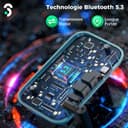 SOOMFON Émetteur Recepteur Bluetooth 5.0 avec Écran LCD, 3 en 1 Adaptateur Audio AUX/RCA/Jack 3.5mm/Optique, Transmetteur Récepteur Bluetooth Connexion Double pour TV, Casque, Enceintes - 7