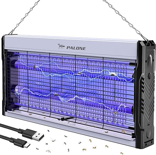 PALONE 4000V Fly Killer Effective Insects Bug Zapper, UV Insect Killer, Hangable Fly Zapper, Electronic Bug Wasp Trap, USB Plug Attracting Mosquito to Zap for Kitchen,Home,Indoor Outdoor Garden Yard
