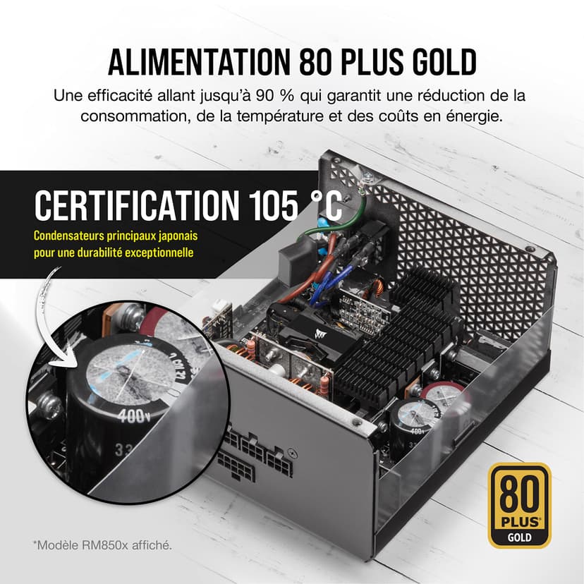 Corsair RM1000x unité d'alimentation d'énergie 1000 W 24-pin ATX ATX Noir - 3
