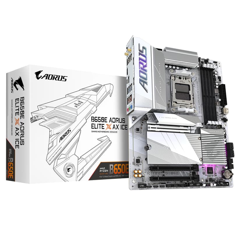 GIGABYTE B650E AORUS Elite X AX Ice Carte mère - AMD Ryze… - 1