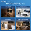 Shelly Power Strip 4 Gen4 Smart Wi-Fi Power Strip 4 Way Power Measurement, 16A Total, 3500W, Timer, Zigbee, Google, Alexa, Siri, No Hub Needed, Matte Black - 4