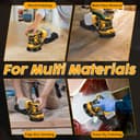 Roadtime Ponceuse Excentrique pour DeWalt 18V Battery (San Batteries),125 mm Ponceuse Orbitale aléatoire sans fil, 3 vitesses 7000-11000pm avec récipient de capture de poussière et 15 papier de verre - 8