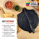 VICTORIA Tortilla Press for Mexican Tortillas Cast Iron HD Pre-seasoned 20 cm, Professional Colombian Pataconera for Making Tacos, Arepas, Quesadillas, Empanadas, Patacones, Roti Maker - 2