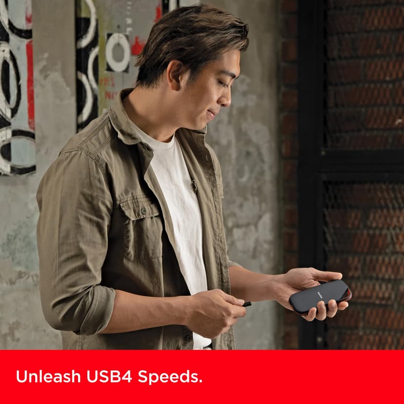 SanDisk Extreme PRO Portable SSD with USB4 2TB, (Up to 3800 MB/s read speed, up to 3700MB/s write speed, Powerful NVMe Solid State Performance, 40Gbps) Black - 2