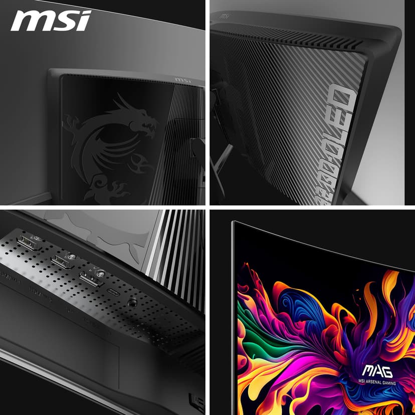 MSI MAG 321CUPDE QD-OLED Écran Gaming Incurvé, UHD 32", 1700R, 3840x2160 Quantum Dot OLED, 165Hz/0.03ms, 99% DCI-P3, DoubleE≤2, DisplayHDR True Black 400, DP 1.4a, HDMI 2 .1, USB - 5