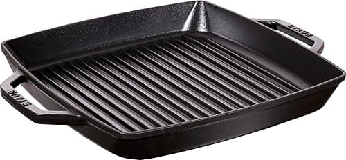 STAUB Cast Iron, Grill Pan with Two Handles, Black, 33 cm