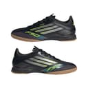 Adidas Mixte F50 League Indoor Football Boots, Core Black/Iron Metallic/Lucid Lemon, 45 1/3 EU - 9