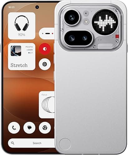 Nothing Phone (4a) Pro - 50 MP Triple Camera with Up To 140X ultra Zoom, Metal Unibody Smartphone, Long Lasting Battery and 50W Fast Charge, 144Hz AMOLED Display and Glyph Bar, 8GB + 128GB - Silver