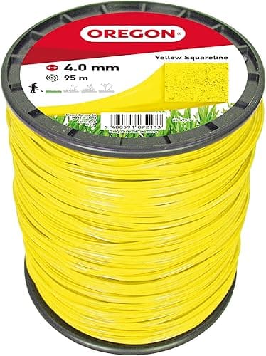 Oregon Yellow Square 4mm Strimmer Line, Trimmer Line Tackles Long Grass, Weeds, Edges & Thick Vegetation, Professional Heavy Duty Nylon Strimmer Wire, Fits Most Standard Models, 4.0mm x 95m (69-478-Y)