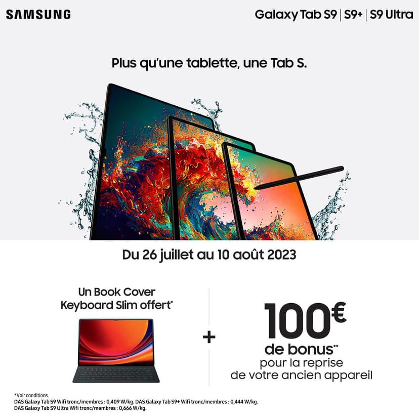 Samsung Galaxy Tab S9+ SM-X810N Qualcomm Snapdragon 256 GB 31.5 cm (12.4") 12 GB Wi-Fi 6 (802.11ax) Android 13 Graphite- SM-X810NZAAEUB - 2