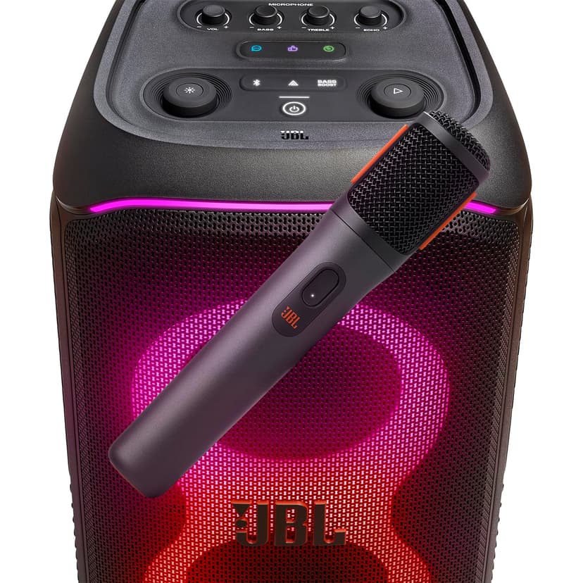 JBL Partybox Digital Wireless Microphones for JBL Partybox Speakers with Wireless Dongle, Stable 2.4 GHz Connection, 20 Hours Playtime, in Black - 3