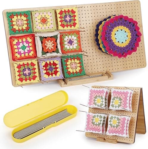 Aeelike Blocking Board Crochet avec 40 broches, tendeur de planche à crochet pour projets de tricot et de crochet, planche de maintien pour crochet, accessoires de crochet, cadeaux pour