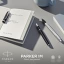 Parker IM Ballpoint Pen | Matte Black with Black Trim | Medium Point with Blue Ink Refill | Gift Box - 6