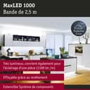 Paulmann 70553 LED Strips MaxLED 1000 daylight white 2.5m 29W 2750lm 6500K IP44 dimmable lighting strip silver plastic - 2