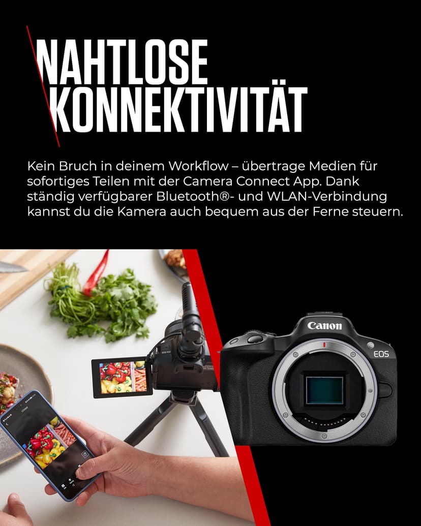 Canon EOS R50 Appareil Photo Hybride + Objectif RF-S 18-45mm is STM - Appareil Photo numérique avec autofocus + détection de scène et des Visages, Animaux véhicules Vidéo 4k, 15 Images par Sec - Noir - 8