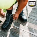 SAFETY JOGGER Safety Boot - BESTBOY - Steel Toe Cap S3/S1P Work Shoe for Men or Women, Anti Slip Puncture Resistant Steel Sole, Shock Absorbing, Water and Oil Repellant Safety Shoe, UK 9 EU 43, Black Leather - 2