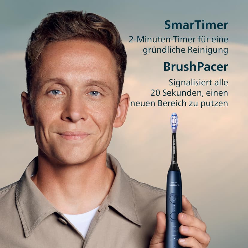 Philips Sonicare 7100 - Brosse à dents électrique sonique avec application, 4 modes de brossage,3 niveaux d'intensité, Alerte de pression, EasyStart, SmarTimer, Bleu, HX7423/01 [Nouvelle technologie] - 8