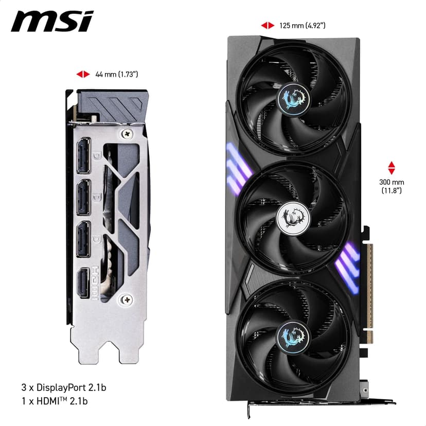 MSI GeForce RTX 5060 Ti 8G GAMING TRIO OC Graphics Card - RTX 5060 Ti GPU, 8GB GDDR7 (28Gbps/128-bit), PCIe 5.0 - TRI FROZR 4 (3 x STORMFORCE FAN) - RGB - HDMI 2.1b, DisplayPort 2.1b - 6