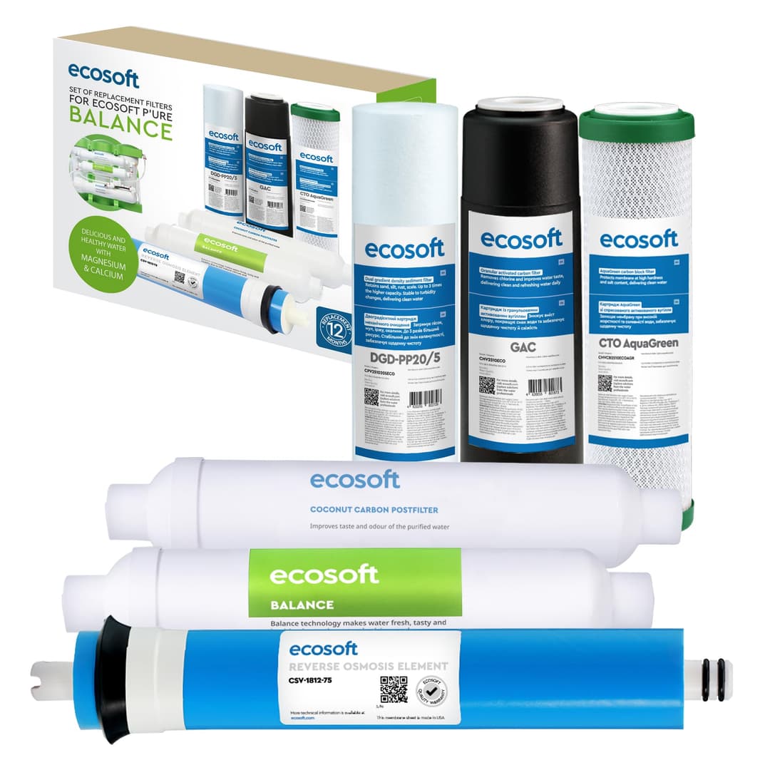Ecosoft Filtre à osmose inverse - Set de recharges 5 étap…