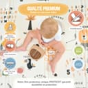 Tapis D'éveil Bébé Pliable Epais Réversible 150x180x1cm - tapis De Jeu Pour Enfant Bebe - tapis De Sol XXL En Mousse - Tapis De Motricité Favorisant Le Développement Sensoriel - Cadeau Naissance Bébé - 5